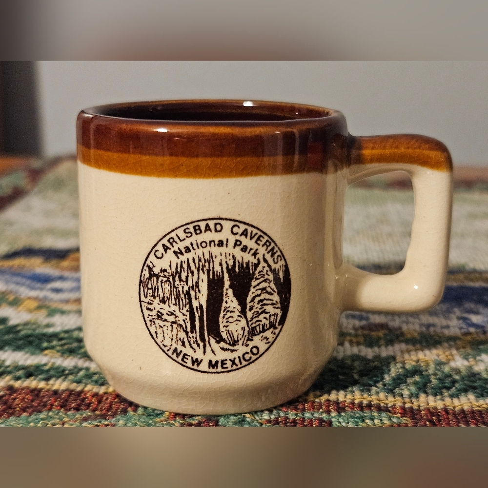 Vintage Mini 2.25" Carlsbad Caverns National Park New Mexico Souvenir Cup Mug